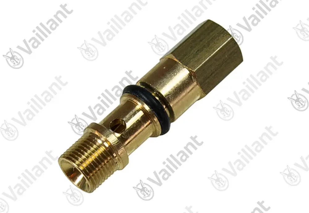 Vaillant Venturidüse in metallic, mit einem Gewinde und O-Ring, ausgelegt für die Verwendung in spezifischen Heizsystemen.
